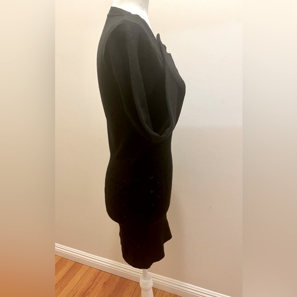 HK COLLECTION MINI KNITTED BLACK DRESS, Size S-M - Picture 4 of 8